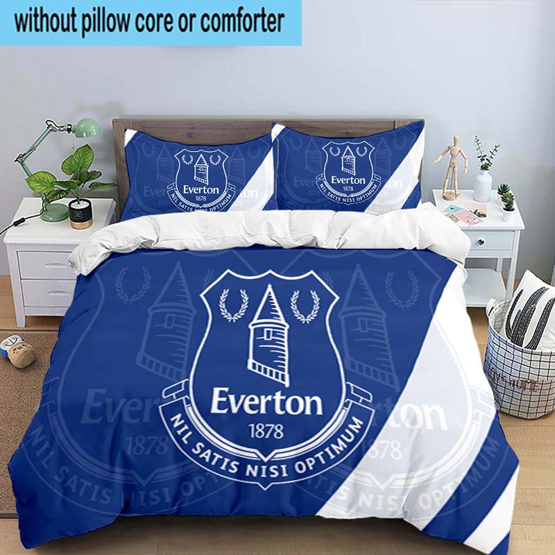 Everton Football Club Crest 3PCS Bedding set,Ideal for1pc Duvet Cover And 2pcs Pillowcases Perfect for Christmas gift,Ideal for Bedroom, Dormitory