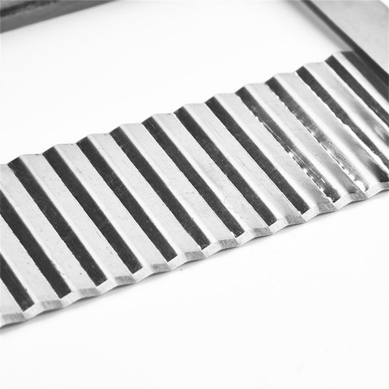 Edelstahl Kartoffel Chip Slicer Teig Gemüse Obst Crinkle Wellenförmige Slicer Messer Kartoffel Cutter Chopper Französisch Fry Maker Werkzeuge