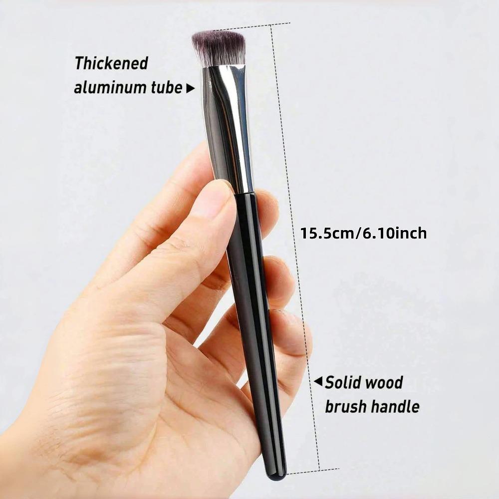 

Soft Synthetic Fiber Concealer Brush Multi-Use for Flawless Blending Under-Eye BB Cream Contouring Compact Makeup Tool чёрный
