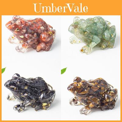 Crystal Resin Frog Aquarium Decor With Cute Design For Office Desk And Gift