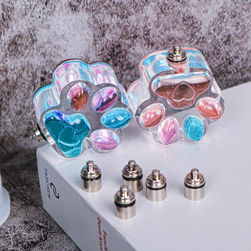 Practical Love for Cat Paw Light Bulb Silicone Molds Handmade BPA-free Easy To Release No Residue for Keychain Making Cr