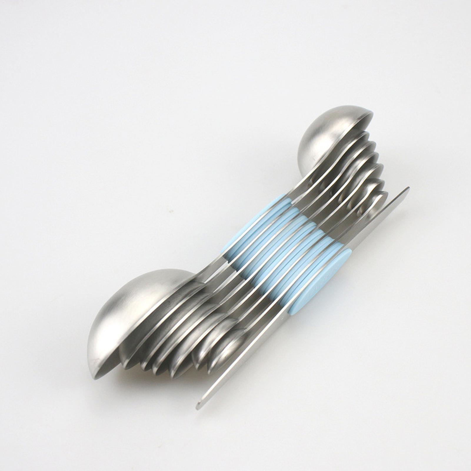 

Measuring Spoons Set 8 Piece Magnetic Measure Scoop Stainless Steel Teaspoon Measuring Spoons For Baking Cooking Sugar Powder CN