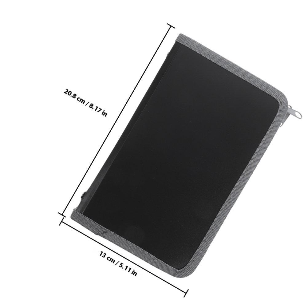 A6 Compact Accordion File Folder Zipper Closure Large Capacity Receipt Organizer Document Storage Bag Multi Function File