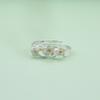925 Sterling Silver Plated Sun Moon Sunflower Heart Rings for Women Original Flower Wedding Crystal Luxury Jewelry R5375