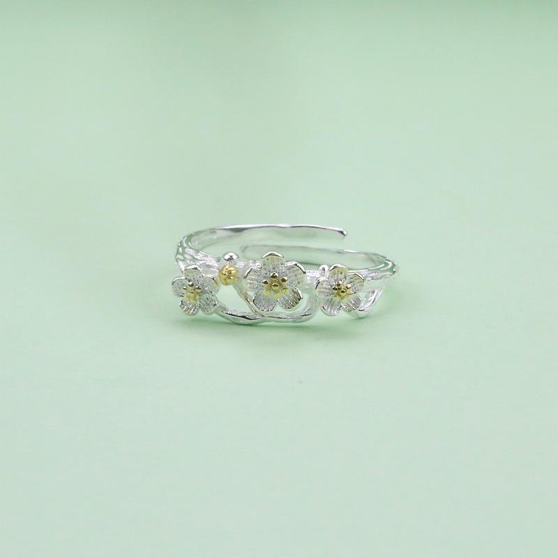 925 Sterling Silver Plated Sun Moon Sunflower Heart Rings for Women Original Flower Wedding Crystal Luxury Jewelry R5375