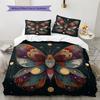 Moon Butterfly  Pattern Bedding Quilt Set Quilt Cover Pillowcase Home Decoration  Gift (1 * duvet cover + 2 * pillowcase, without core)