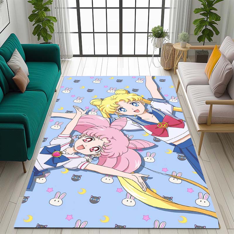 The New 2026 Pretty Guardian Sailor Moon Rug Is Suitable for Home Décor In Game Rooms, Bedrooms, Living Rooms, Sofa Areas, and