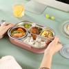 Thermal Lunch Box Stainless Steel Bento Box Student Sealed Portable with Compartment Bento Microwave Heating Food Container