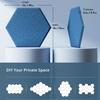 12-Piece Hexagonal Polyester Fiber Sound-Absorbing Panels - Cork Board Alternative