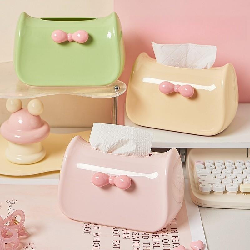 1Pcs Dopamine Tissue Box Living Room Tissue Box Creative High-end Desktop Coffee Table Storage Cute Paper Drawer