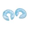New Style Acrylic Ear Clip Earrings Round Resin C Shape Ear Cuff Jelly Color Lightweight No Piercing Earrings Party Wear