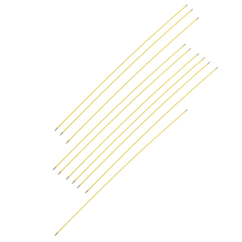 10 Stück 4mm Fiberglas Einziehband Kabel Elektro Fischband Zug- & Schiebe-Set (100 cm)
