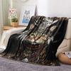1PC Adorned Wild Sovereign Print FlAannel Blanket, High quality Comfortable for All Seasons, Home Decor, Warmth and Comfort