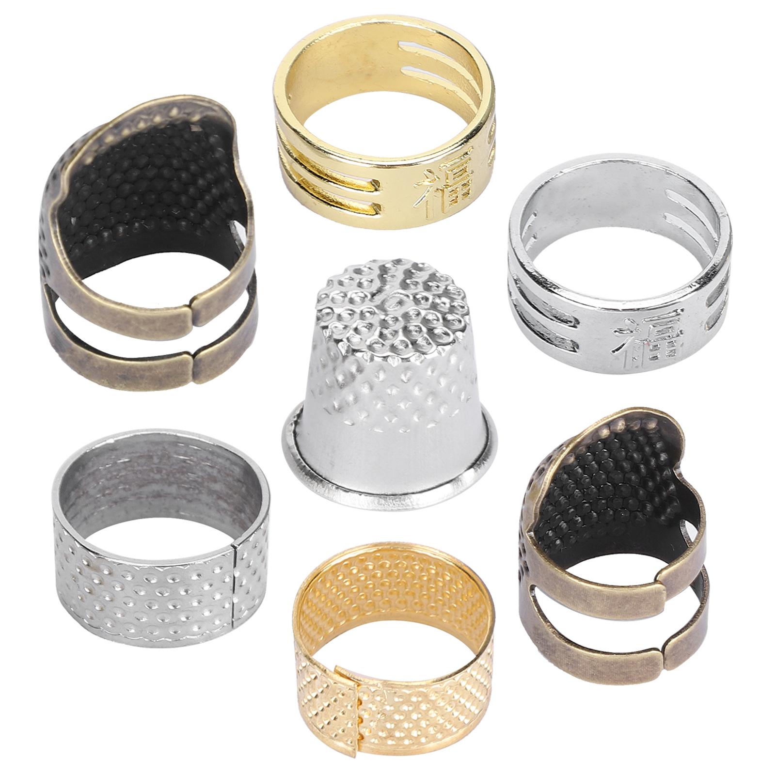 

7 шт. швейное кольцо-наперсток латунный защитный рукав для пальцев вязание крестиком защита кончика пальца