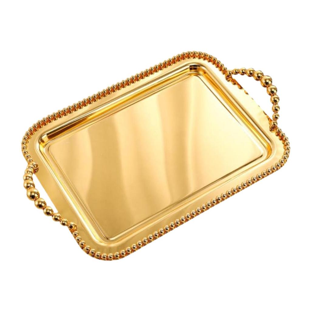 Serving Tray Tea Cup Holder Multifunction Non Slip Decorative Luxury Food Tray for Eating Kitchen Breakfast Display Dresser