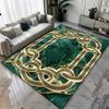 European Golden Stripes Carpet Living Room Luxury Decoration Sofa Area Large Rugs Modern Bedroom Short Velvet Non-slip Floor Mat
