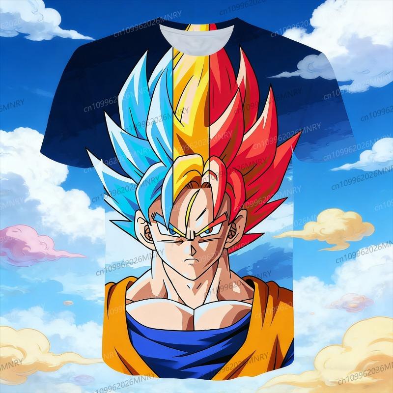Anime Dragon Ball Son Goku Tshirt 3D Print Men's clothing Summer Girl clothes Top women Tshirt Girl Unisex Children's Clothing