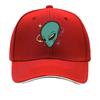 Retro Cosmic Visitor Face Emblem Sandwich Baseball Cap Sun Cap Outdoor Workouts Hat