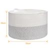 Toplife Cotton Rope Laundry Basket with Handles, Beige and Gray, 55 x 55 x 35 cm