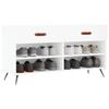 VidaXL Banc à Chaussures, Armoire à Chaussures avec 4 Étagères et Pieds, Meuble à Chaussures avec 2 Tiroirs Salon, Moderne, 829708