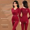 Women's Autumn/Winter Seamless Warm Abdomen-Control Sculpting Base Layer Set: Slim-Fit Top and Pants