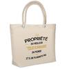 Beach Bag - PLANETEE - Property of the Best Manager - Cotton - Beige - Large Capacity