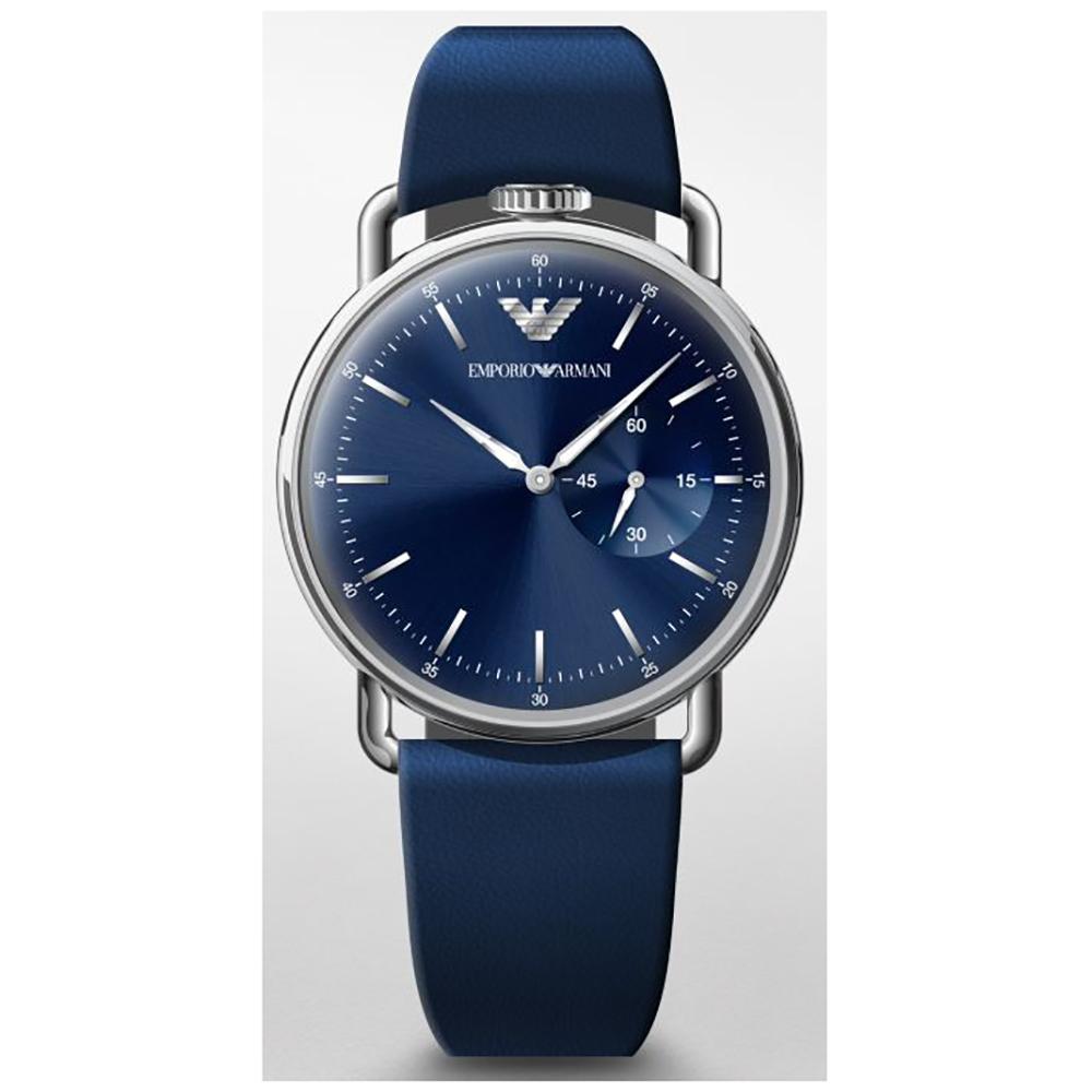 

Emporio Armani Aviator Blue Leather Men s Quartz Watch AR11335 синий