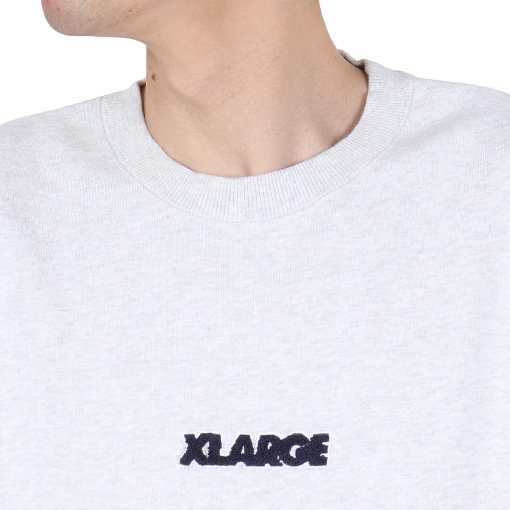 [Extra Large] Men's Standard Logo Crewneck Sweatshirt, Ash