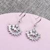 French Ins Style Baby's Breath Fan-Shaped Zircon Earrings - Christmas Gift, Elegant & Luxurious for Women