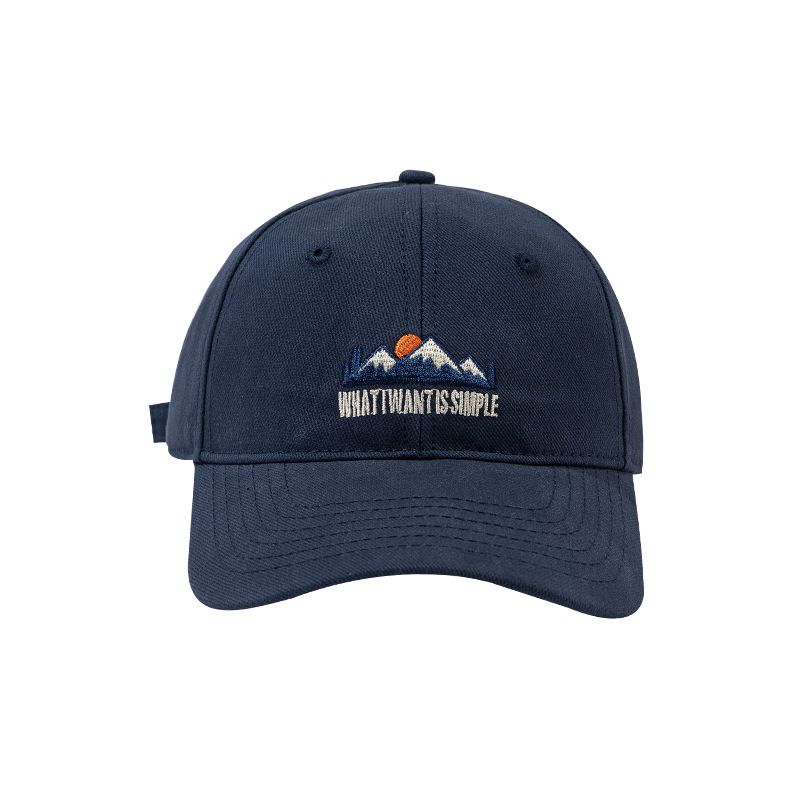 

Весенняя Мода Бейсболка с Пиком Мужская Уличная Защита от Солнца Хлопковая Дышащая Клетчатая Кепка с Козырьком Шляпа Женская Летняя Snow Mountain Cap-Navy Blue Adjustable