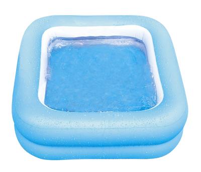 JILONG Τετράγωνο Κουτί 82 x 82 x 27cm με αεροθάλαμο Μικρή Πισίνα, (φουσκωμένο μέγεθος), κάτω, JL-688079 BL,