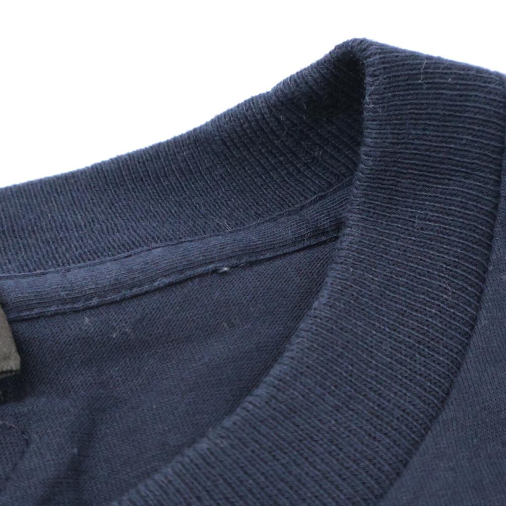 PRADA UMJ492 Navy Triangle Logo Crew Neck T-Shirt tops M NavyUsed