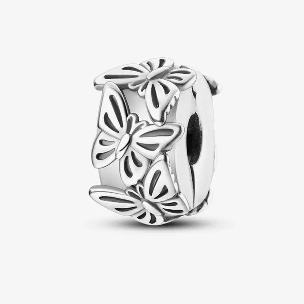 New In Color Zircon Angle Round Clip Bead Fit Pan Original Bracelet Women Copper Safety Chain Jewelry Gift