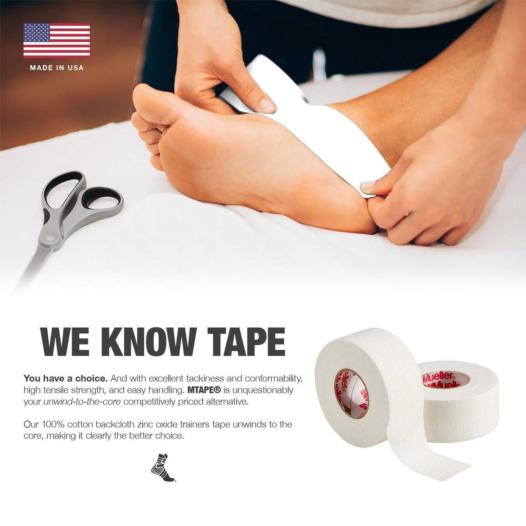 Mueller White Cotton White 51mm Wide X Value Pack for Enhanced Professional Grade for Immobilizing and Joints Across a Wide Area of the 130106MJ Tape,