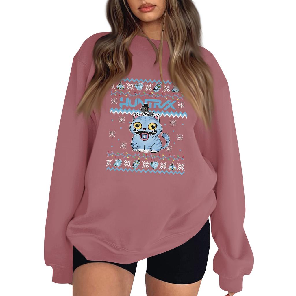 Women's Fashion Long-Sleeve Pullover Sweatshirt With Fun Movie-Themed Print