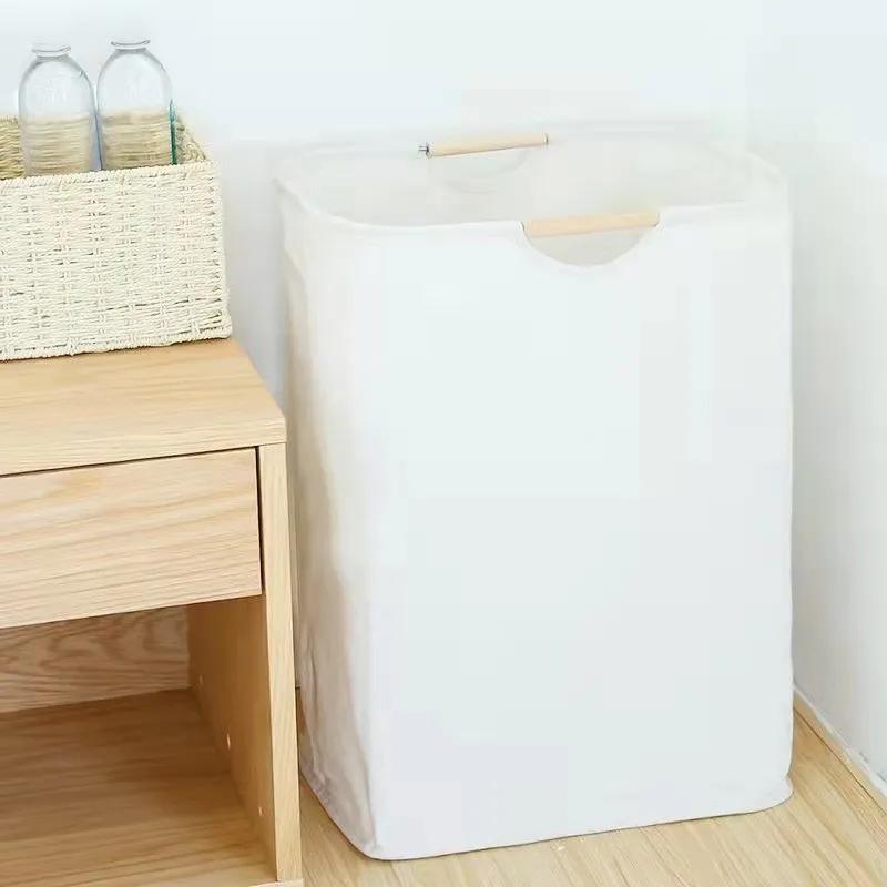 Laundry Basket Cotton Linen Dirty Clothes Baskets Organizer Foldable Sundries Storage Bag Foldabling Hamper