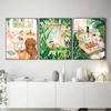 Beach Pool Moroccan Tropical Jungle Swing Meadow Wall Art Canvas Painting Posters and Prints Wall Pictures for Living Room Decor