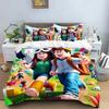 3D Cartoon R-Robloxes Duvet Cover and Pillowcase,Game Bedding Set King Size,Bedroom Decor Gift for Teen Boys and Girls