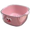 Plastic Drain Basket Double Layer Water Filter Basket Multi-functional Vegetable Washing Basket for Kitchen Living Room