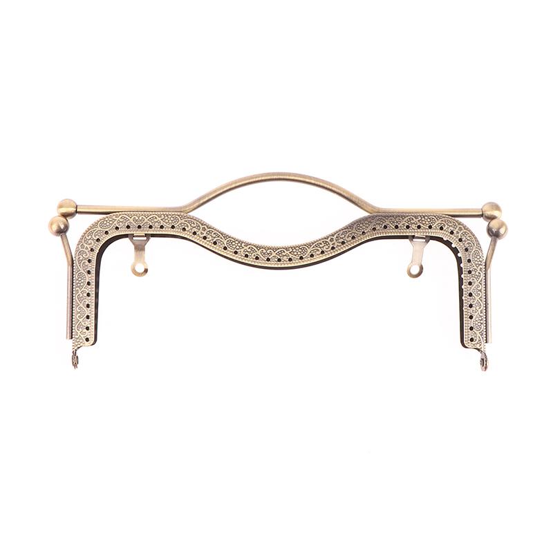 

1 шт. Женская сумка с металлической ручкой для монетницы, застежка-рамка для сумки бронзовый