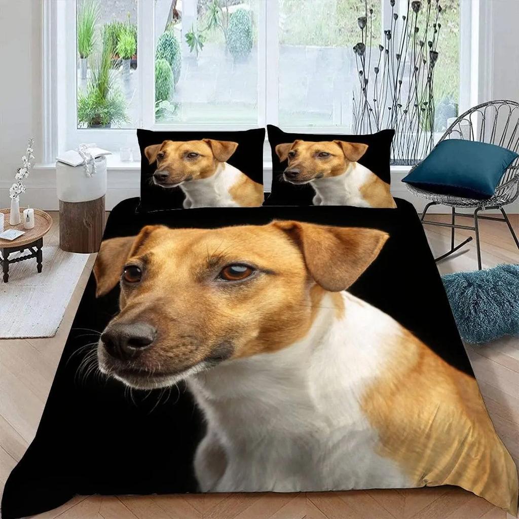 Dogs Duvet Cover Set Cute Animal Bedding Set Microfiber Bernese Mountain Dog Comforter Cover Twin Full Size For Kids Teens Boys