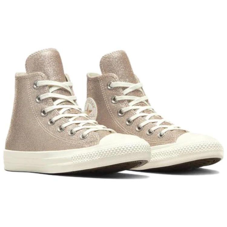 Converse Shock Absorbing Durable High-Top Skate Shoes Women Skate Shoes Silver White A07950C