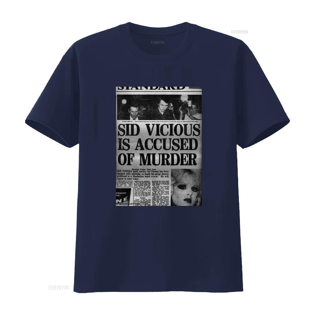 Vintage 90s Sid Vicious Newspaper Ad Punk Sex Pistols T Shirt Size XL vintage Washed designer clothes homme Comfortable