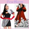 101 Dalmatiner Cosplay-Kostüm für Damen – Sexy Schurkenkleid für Halloween