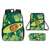 Cartoon Capybara Pattern Backpack Shoulder Bag Pencil Case Three Piece Set