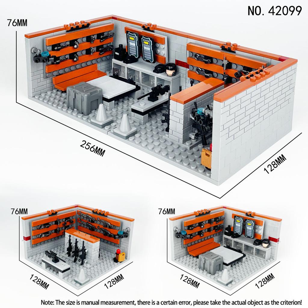 MOC Military Series Military Arsenal Scene Building Block Toys