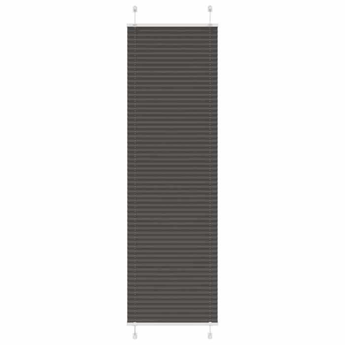 VidaXL Store plissé noir 55x200 cm largeur du tissu 54,4 cm polyester, store plissé de fenêtre, store accordéon, store 4015151
