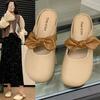 Flat-bottomed Bag Head Half Slippers Women's Outer Wear 2025 New Spring and Summer Pregnant Women Lazy Half Tray Gentle Evening Cool Slippers