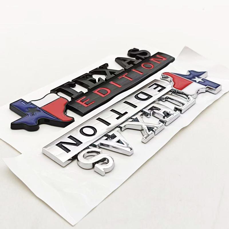 TEXAS Edition Logo ABS Emblem Car Badge Truck Sticker for Ford Jeep Chevrolet Ram GMC Dodge Cadillac Lincoln Tesla Accessories