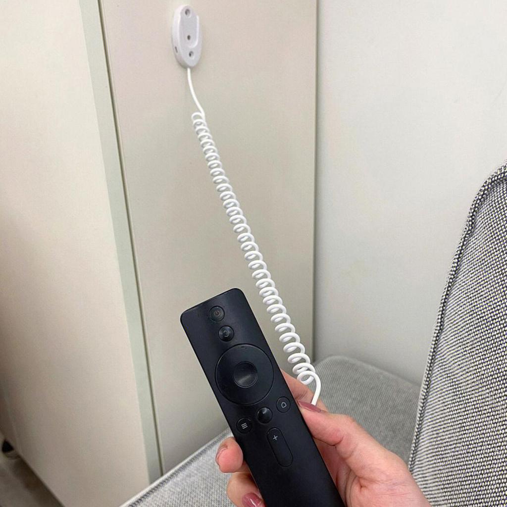 Anti Lost Rope Retractable Spring Remote Control Tether Remote Stand Security Cable Adhesive Hook Wire For Home Hotel Restaurant